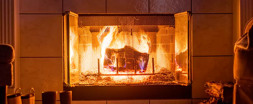 Mendota Hearth Landscape Fireplace Installation in Okemos, Michigan